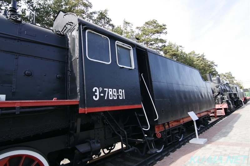ロシア蒸気機関車Эр789-91後部の写真