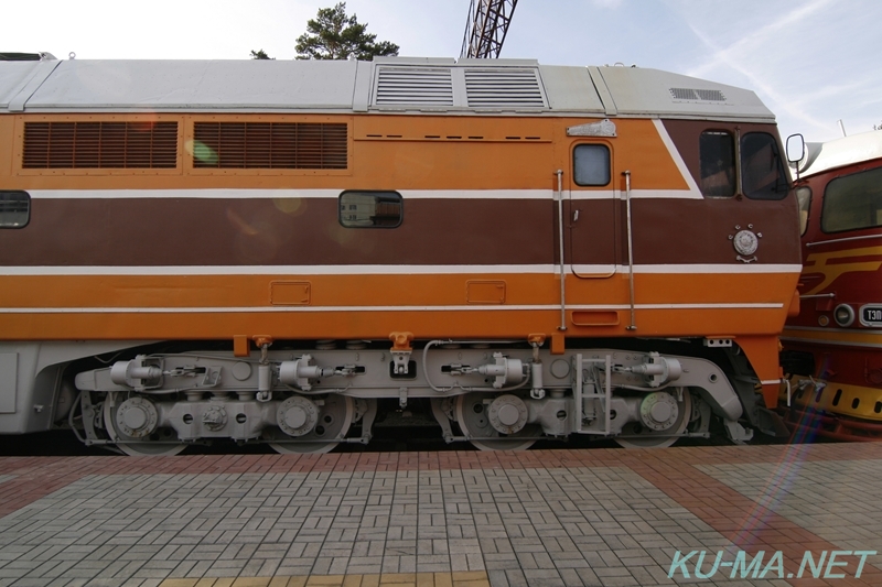 ディーゼル機関車ТЭП80-0001の台車写真